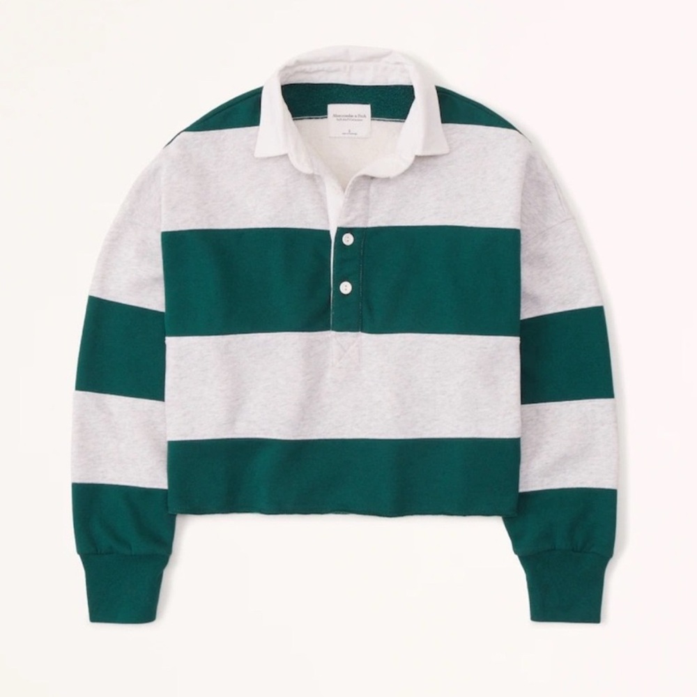 Abercrombie and Fitch Cropped Women Rugby Polo
